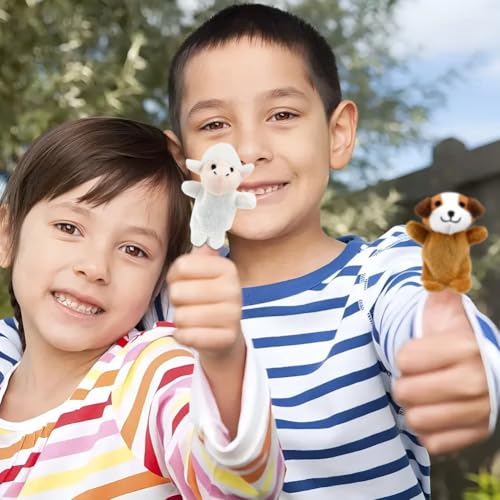 10 Stück Tier Fingerpuppe Karikatur Fingerpuppen Set Süß Plüsch Tier Finger Puppe Kinder Geschichte Zeit Requisiten Baby Fingerpuppen Set Fingerpuppen Spielzeuge Babypädagogik Party Lieferungen (B)