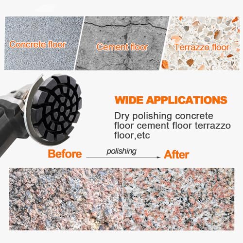 Diamond Concrete Polishing Pads - BRSCHNITT 6pcs 4 inch Grit#30 Resin Bond Renew Pads Beton Floor Renew Reparing Disk - Image 3