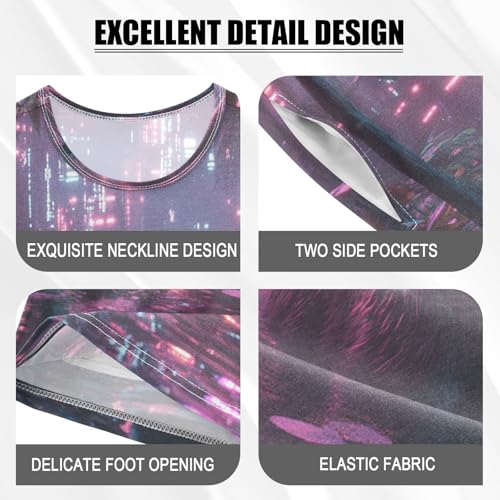 Pajama Sets Short Sleeve Cute Neon Capybaras Soft Cotton Summer Sleepwear 2 Piece PJS Size 5-14T3