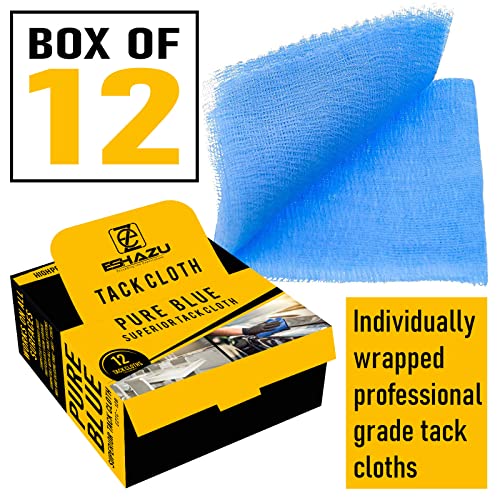 Eshazu Tack Cloth (Box Of 12) Tack Rags For Woodworking And Painters Made With 100% Cotton Removes Dust, Sanding Particles, Cleans Surfaces #TOP1