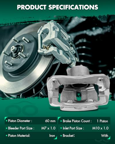 Image of SCITOO 19B3434 19B3435 Disc Brake Calipers Assembly with Bracket Fit For Pontiac Vibe 2009-2010,For Scion xD 2008-2014,For Toyota Corolla 2009-2018,For Toyota Matrix 2009-2014