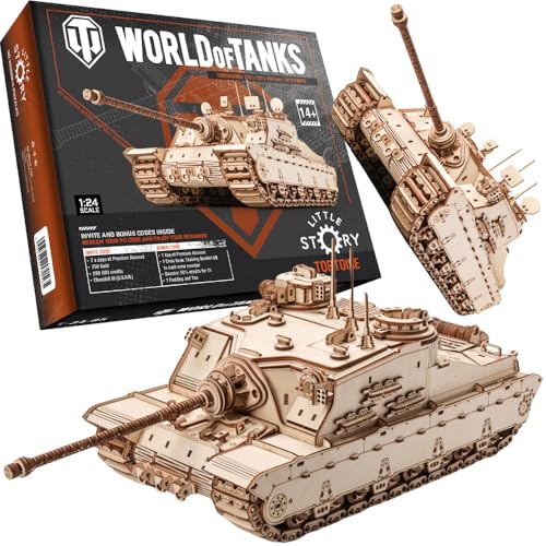 little story World of Tanks Tortoise Voiture de combat en bois 3D - À partir de 14 ans