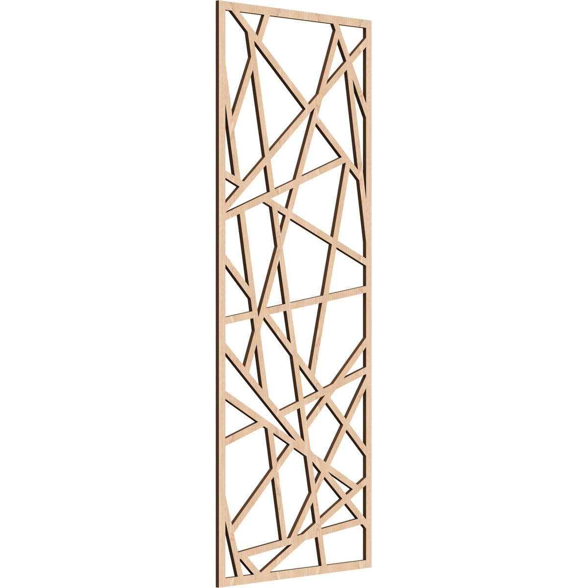 Conway Decorative Pierced Fretwork Wood Wall Panels, 19 3/8"W x 49 3/8"H x 1/4"T, Red Oak