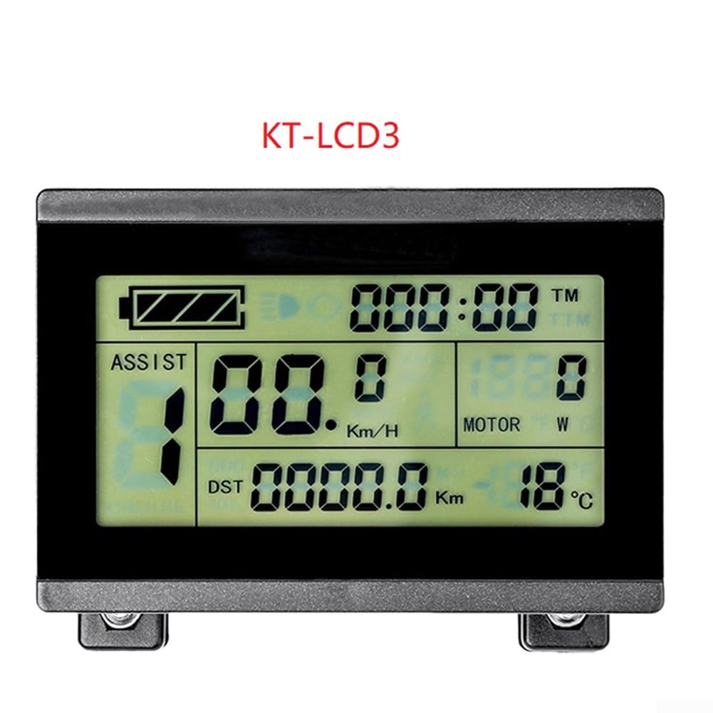 DAZZLEEX E-Bike Compteur de vitesse avec écran LCD polyvalent pour vélo électrique avec prise USB Compatible avec systèmes 24/36/48 V