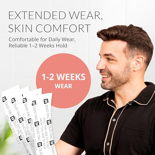 Image of Duo-Tac C Contour Tape 36 Pieces for Wig Tape Installs, Lace Systems, Toupee Applications, Hair and Adhesive Strips Prep Offering Extended Wear Hold, Low Residue and Dual-Sided Use for Mesh and Poly