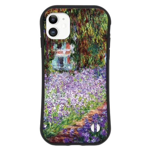 ブレインズ iPhone 12 Pro Max 耐衝撃 グリップ スマホ ケース カバー モネ モネの家の庭 アイリス クロード 絵画 名画 西洋画 名作 画家 風景 景色 風景画 ユニーク おしゃれ 個性的 庭 花 iphone12 トゥエルブ プロマッ