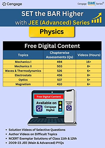 Image of Physics Combo for JEE Advanced: Mechanics I + Mechanics II + Magnetism & Electromagnetic Induction + Electrostatics & Current Electricity + Optics & Modern Physics + Waves & Thermodynamics Set of 6 Books with Free Online Assessments & Digital Content