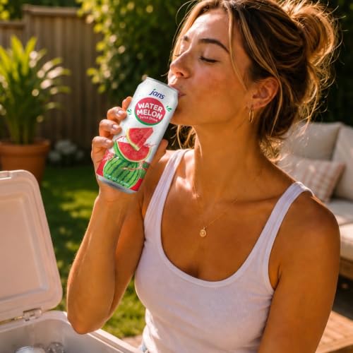 Image of Jans 100% Watermelon Juice Drink With Real Pulp, 16.57 Fl Oz, Pack Of 12