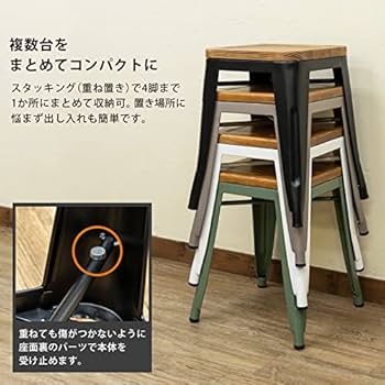 天然木 スツール ブラック アカシアウッドブラックスツール｜BDC12 – 1acspaces