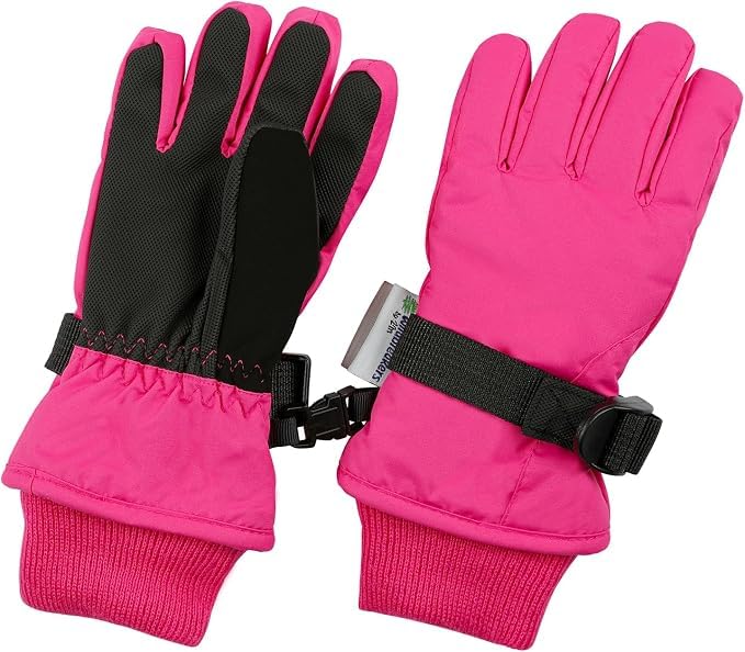 Image of Waterproof Kids Ski Snow Gloves, 100G 3M Thinsulate Warm Winter Boys Girls