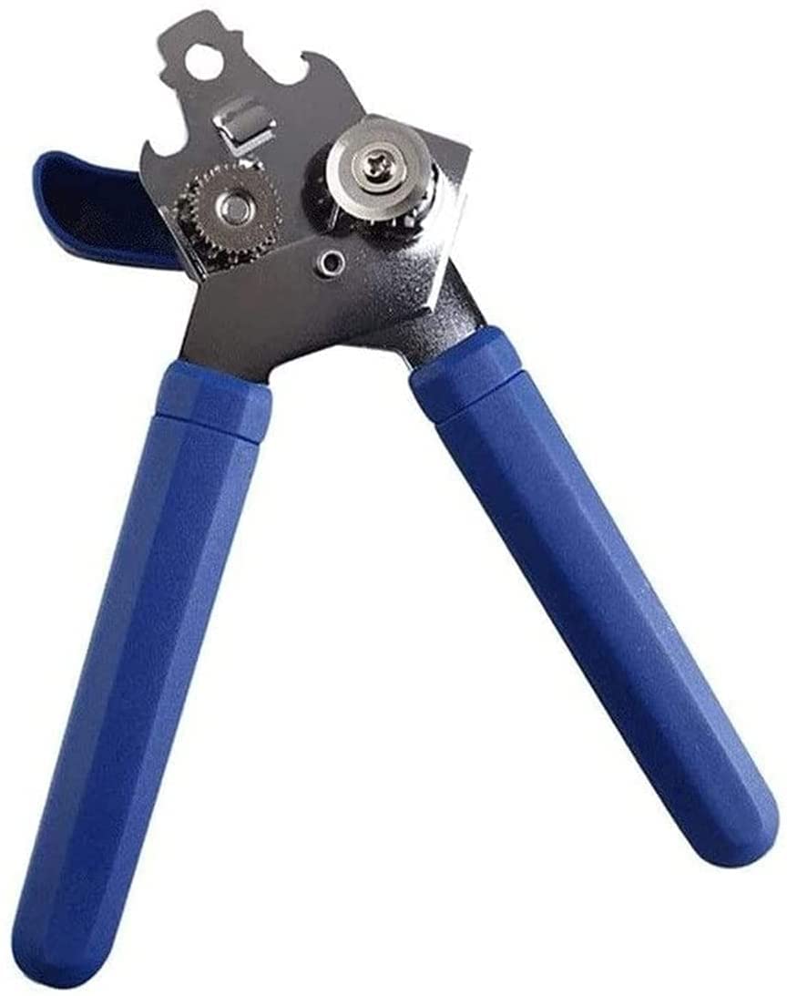 Dosenöffner, 4-in-1-Multifunktions-Heavy Duty Comfy Grip Manueller Dosenöffner mit Edelstahl-Schneidrädern, spülmaschinenfest