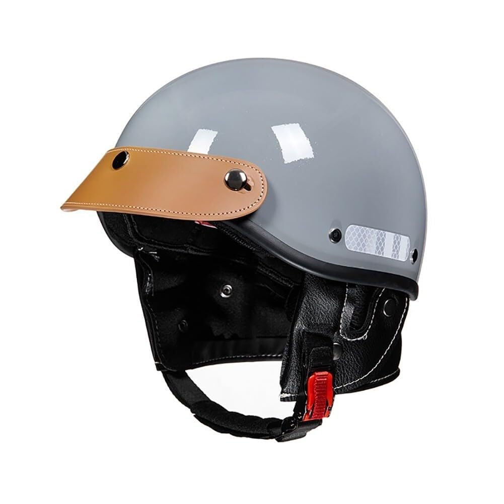 Demi-Casque de Moto Casque Bol Cruiser Chopper Cyclomoteur Jet Vintage
