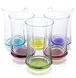 Multi-Colored 11.75 oz Highball Glasses - Set of 6, Bulk packaging