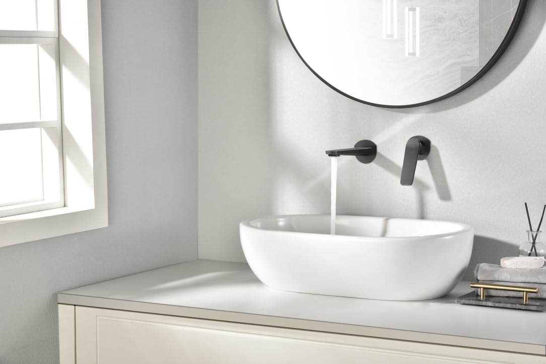 IMEX GLN047/NG NÁPOLES Monomando Empotrado Lavabo Negro Mate