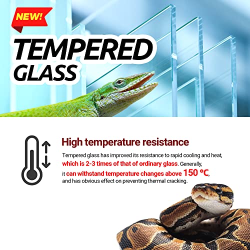 Image of REPTI ZOO Reptile Tempered Glass Extra-Long Terrarium Habitats 48 inch x 18 inch x 18 inch Reptile Amphibians Large Enclosure for Snake /Bearded Dragon /Lizard ect.