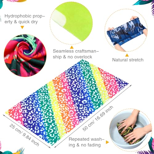 Image of Tarpop 12 /30 Pcs Neck Gaiters Scarf Elastic Wrap Headband Sweat Absorbing Bandana for Women Men Sports Yoga Running