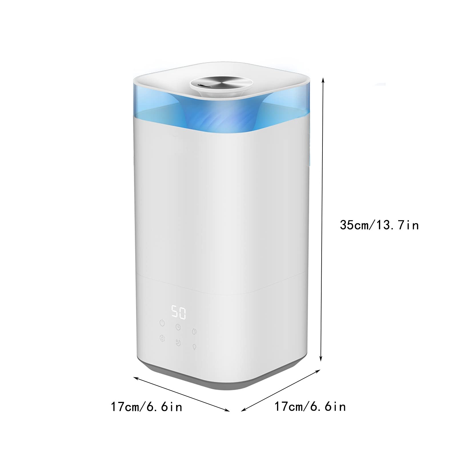 purificador de aire y humidificador Humidificadores for dormitorio, humidificador de niebla fresco ultrasónico: la unidad premium dura un funcionamiento silencioso y silencioso, apagado automático fil
