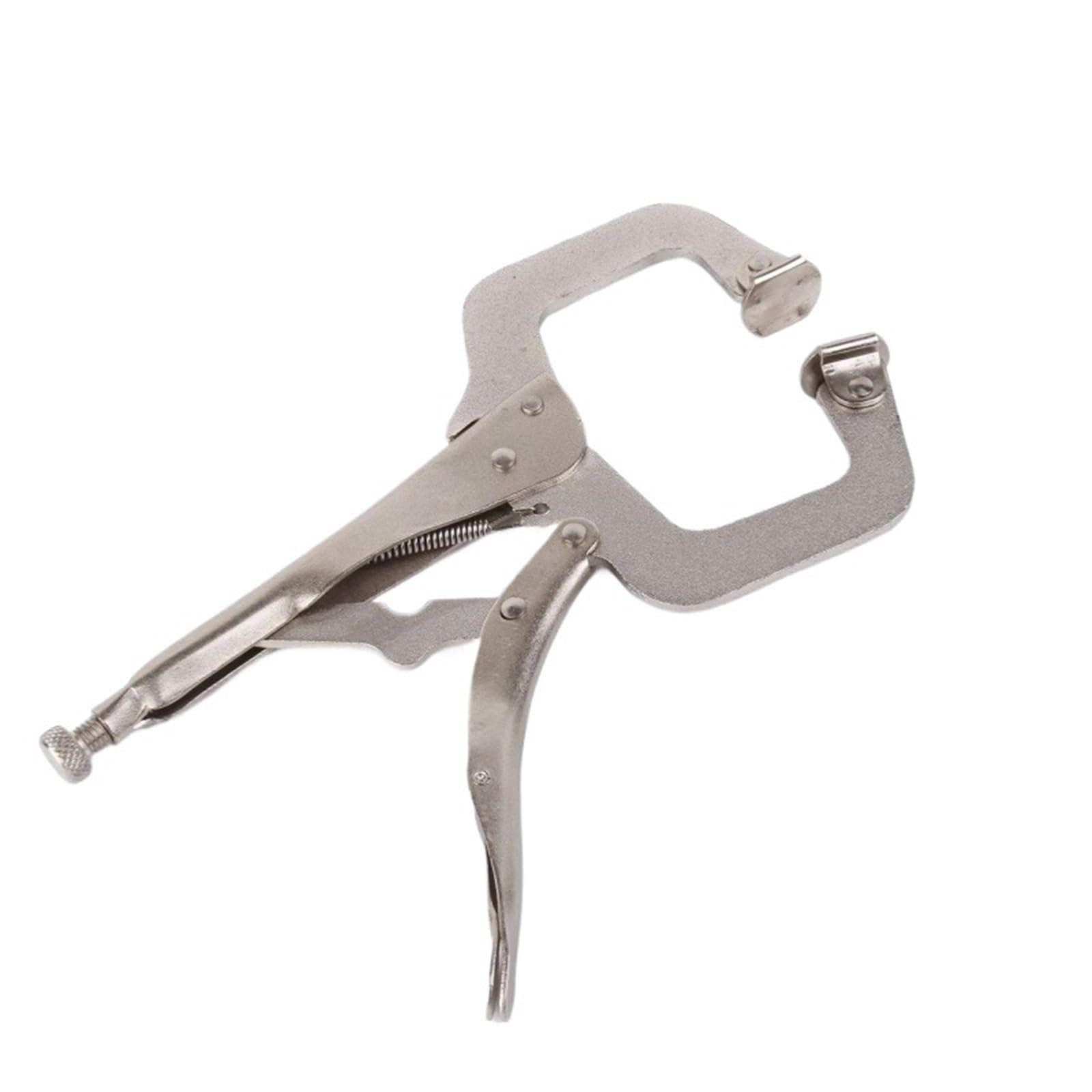HYQOUKLR Locking C Clamp Grip Pliers, Steel Locking Pliers C Clamp Vise Grip Welding Woodworking Tenon Locator 5-18 in(11 in)