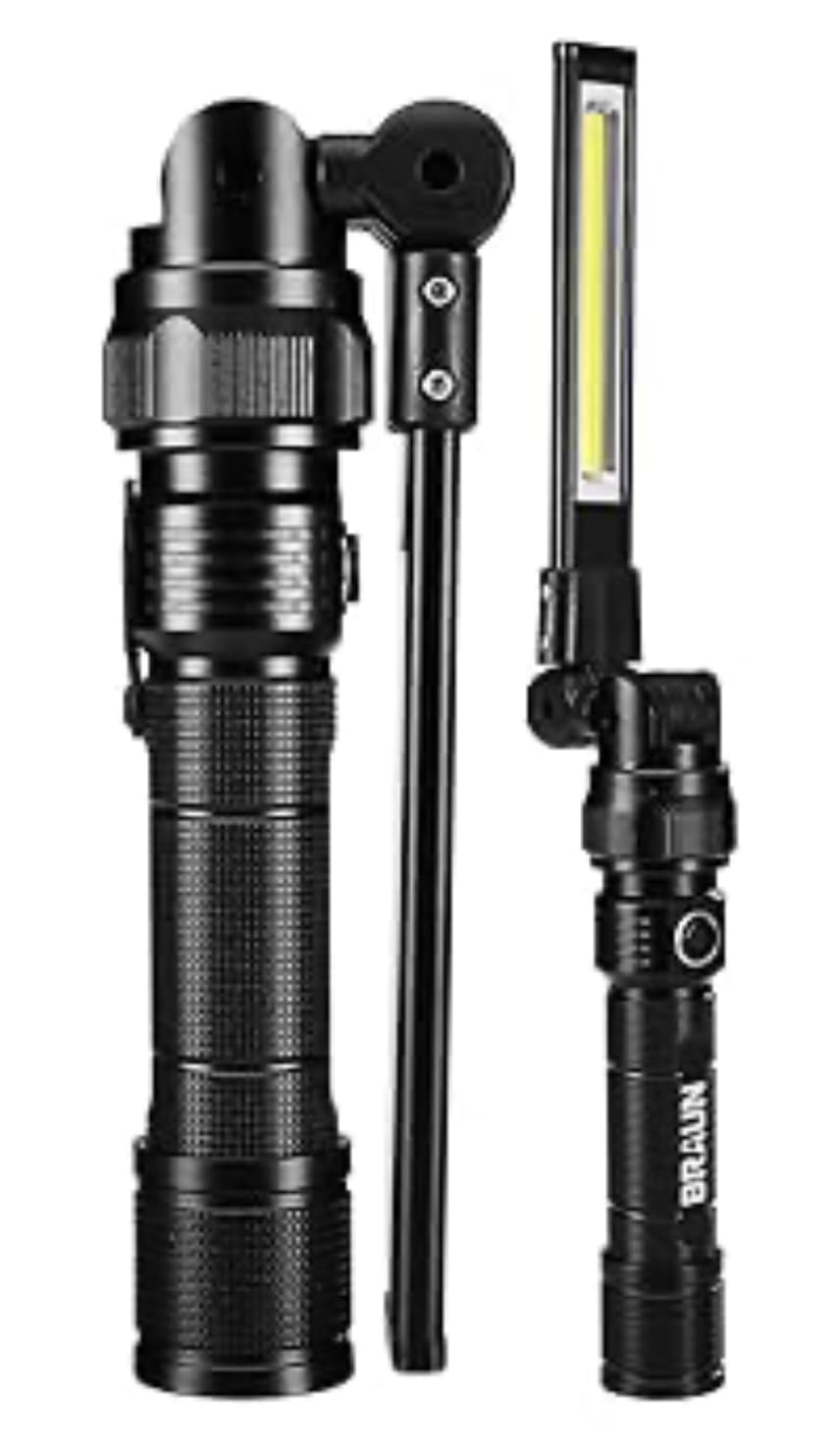 Braun 500 Lumen LED Rechargeable Magnetic Handheld Foldable Slim Bar Work Light with Free Jibs&Edge Pen