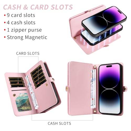 Étui iPhone 14 Pro Max résistant fermeture éclair anti-perte de cartes - 3