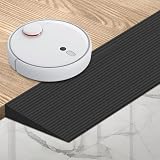 Vkechh Türschwellenrampe 90x20x3cm, Rollstuhlrampe aus Vollgummi bis 1,5t Kürzbare & rutschfeste,Rampe Saugroboter Auffahrrampe für Saugroboter, Rollator