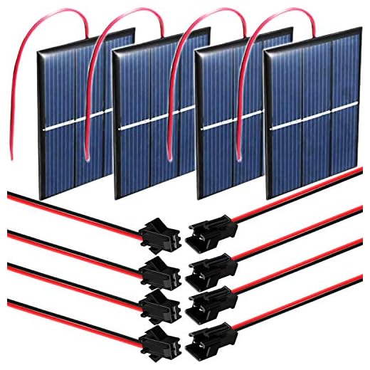 RUNCCI-YUN 4 stycken 1,5 V 0,65 W 60 x 80 mm mikro mini solpanel-celler solceller för solenergi, gör-det-själv, vetenskapliga projekt – leksak – batteriladdare polykristallin solpanel