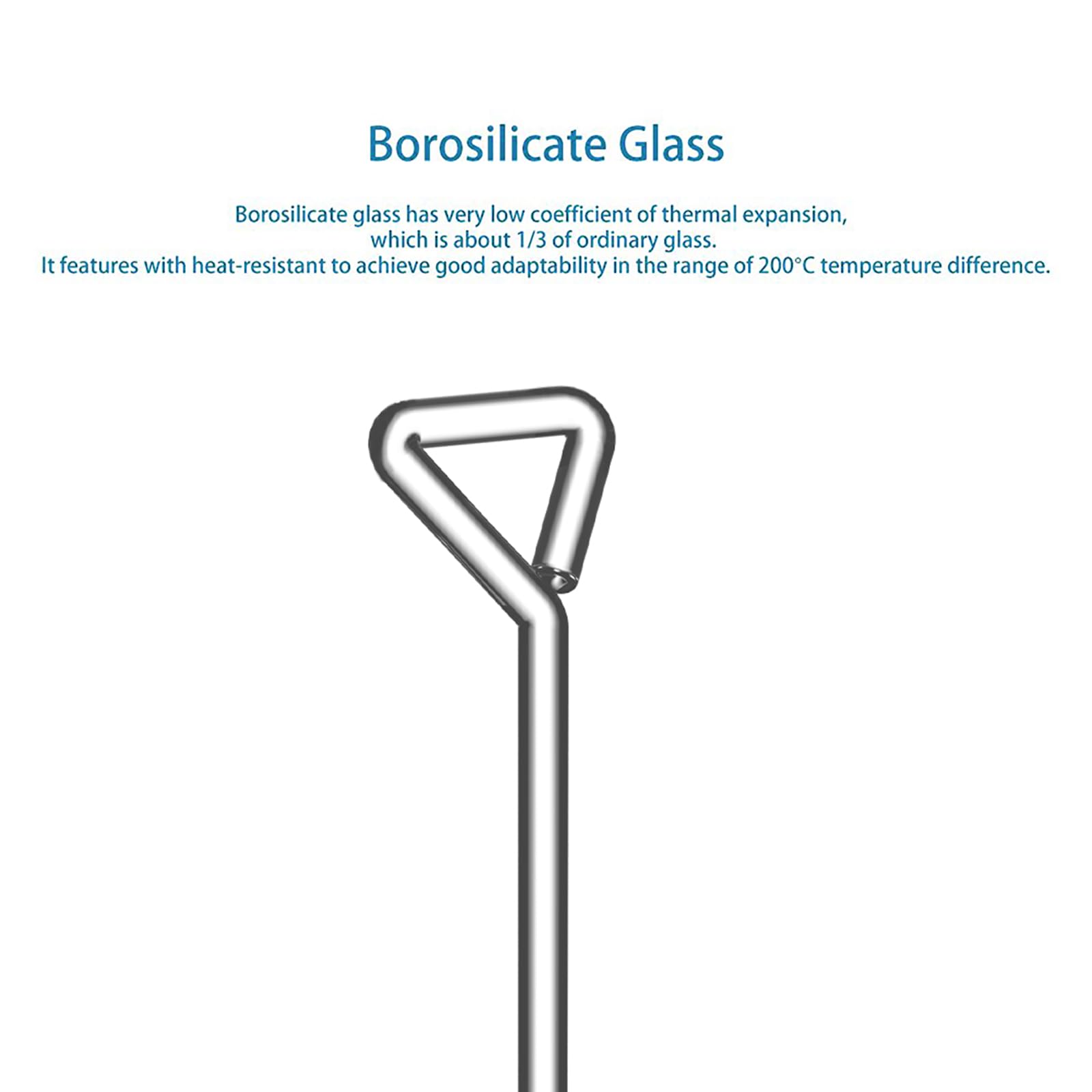 stonylab Glasverteilstab, Dreieckiger Beschichtungsstab, 6 mm Durchmesser, 160 mm Länge, Laborwerkzeuge Aus Borosilikatglas, Wiederverwendbar, 5 Stück