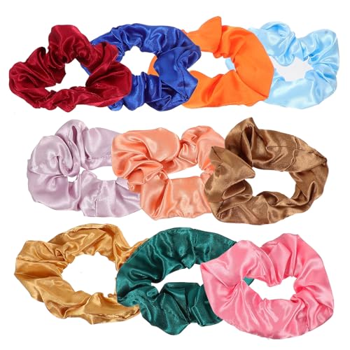 Lurrose 10 Coleteros de Tela Cabello sin Daño, Accesorios Chic y Atractivos para Mujer y Niñas, Ideales para Uso Diario y Peinados Elegantes Color Aleatorio