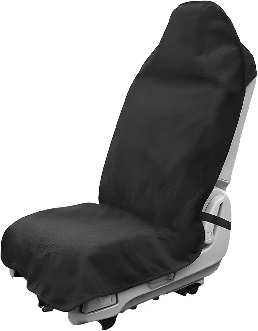 Car Towel Seat Cover, Waterproof Sweating Auto Front Seat Protective Cover, Non-Slip Washable Carseat Protector for Post Gym Workout Running Swimming, Car Accessories (Black)