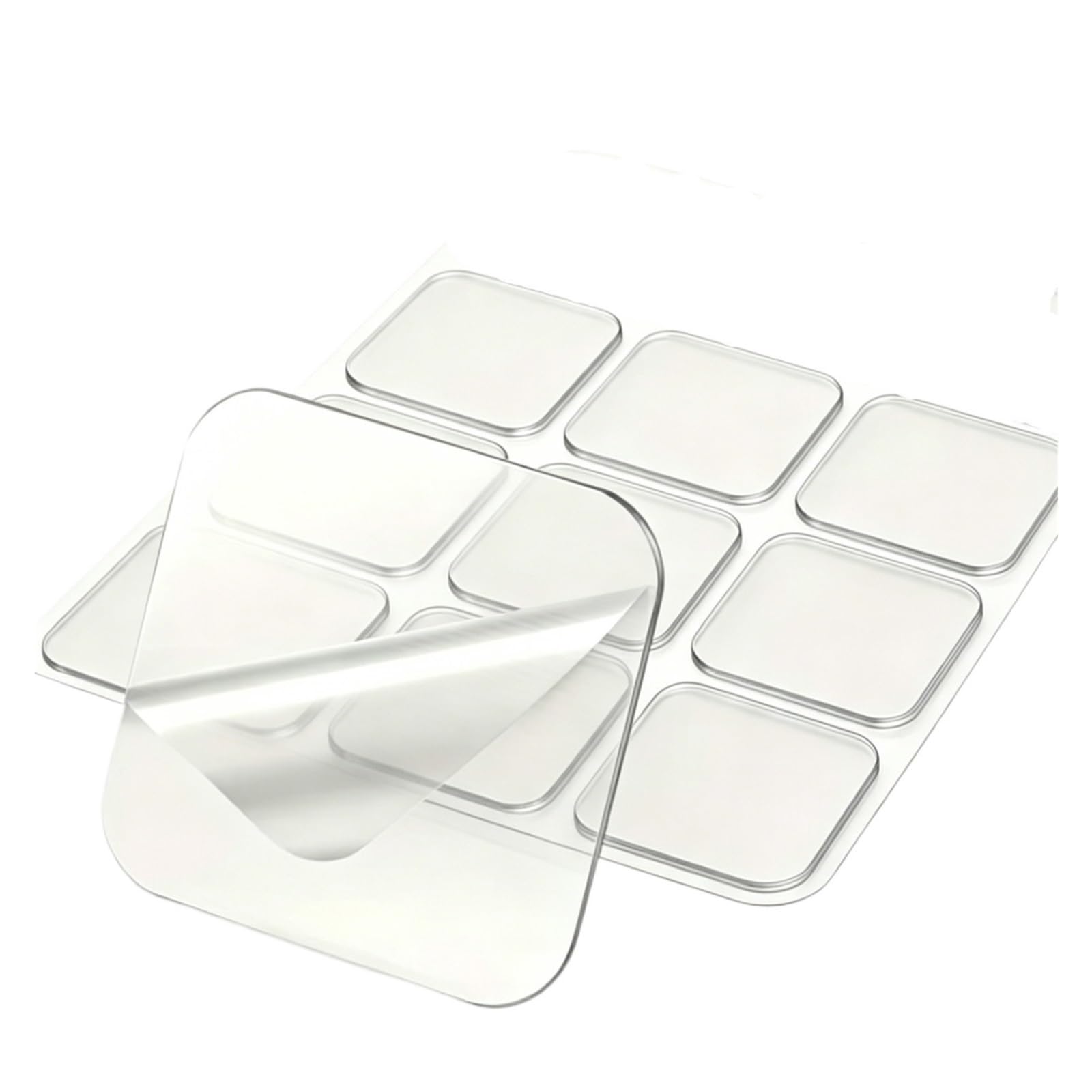 Nktfkqzjz 10Pcs Transparent Double Sided Nano Tape Waterproof Seamless Adhesive For Home Kitchen Bathroom(10Pcs)