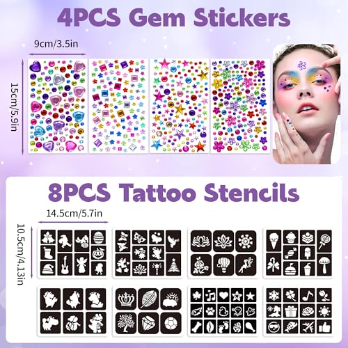 Bsenhe 58 PCS Face Painting Kit, DIY Paint Body Art Makeup Party Supplies — view 3