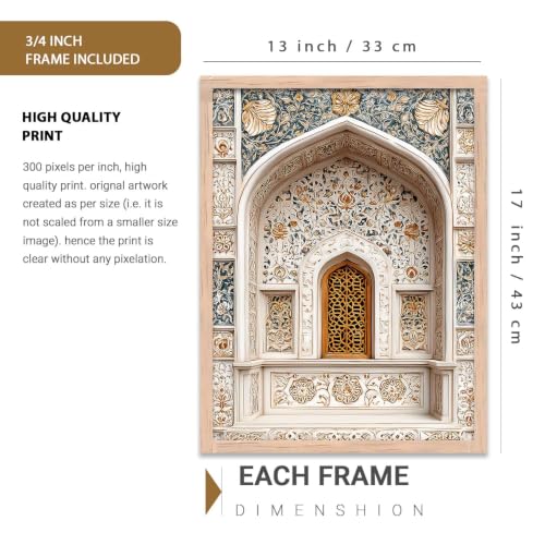 Image of kotart Traditional Indian Wall Art Painting for Living Room | Paintings Frame For Home Decoration | Framed Wall Painting for Home Room Bedroom Office Wall Decor Set of 3 (13X17 inch)