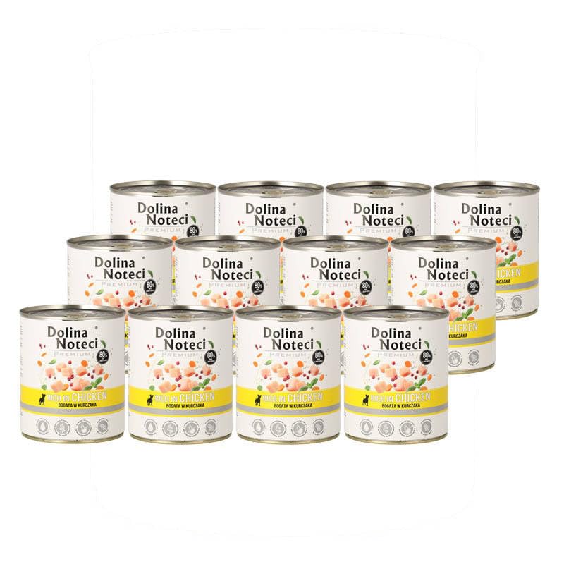 Dolina Noteci Mokra karma dla psa Premium bogata w kurczaka zestaw 12 x 800 g EDYCJA LIMITOWANA