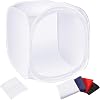GDX 80x80 cm Ürün Çekim Çadırı Çantalı Taşınabilir 4 Renk Fonlu Işık Çadırı E-Ticaret Full Set