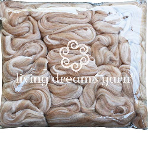 Baby Camel & Merino Fiber Blend. Luxuriously Soft Combed Top Wool Roving For Blending, Dyeing, Spinning & Felting #TOP2