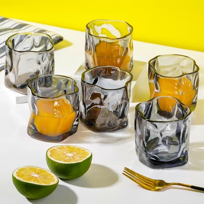 Image of Premium Water and Juice Black Glass & Borosilicate Glass Jug Set Combo [6 Piece Glass 300ML & 1 Piece Jug 1.8 Liter] Transparent Pitcher Set For Dining Table,Home & Restaurant,Party (MTS - 05)