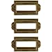 Treasures Metal Bookplates 2.125"X.875" 6/Pkg-Antique Brass