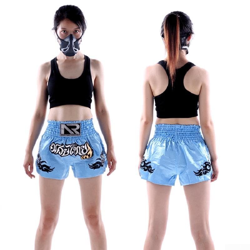 Pantaloncini da allenamento Muay Thai per bambini, ideali per Kick Boxing con comodo elastico in vita