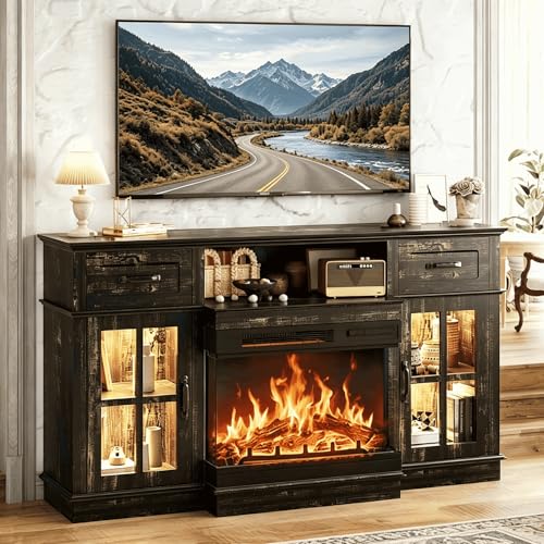Electric Fireplace TV Stand for 55-65 Inch TVs