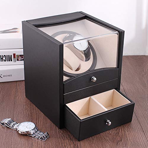 Double automatic watch winder PU leather rotation watches boîte