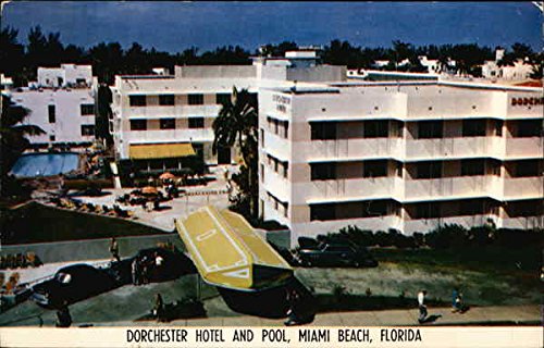 Dorchester Hotel & Pool Miami Beach 1955 Vintage Postcard