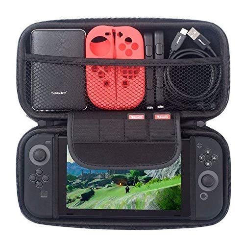 Capa Case Estojo Para Nintendo Switch Console + Pelicula Vidro - Preta.