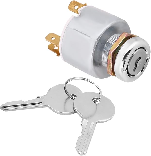 Ignition Controls, 12V Universal Car Auto 4 Position ON OFF Start Ignition Switch Controls W/ 2 Keys SPB501