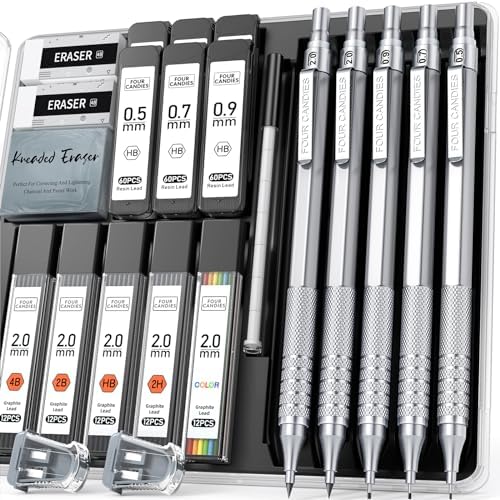 Porte-mine Pentel Graphgear 1000 - 0.3 Mm - Corps Métallique Brun - Pointe Rétractable - Pour Dessin Technique, Écriture Précise