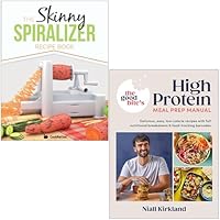 The Skinny Spiralizer Recipe Book By CookNation & [Hardcover] The Good Bite&rsquo;s High Protein Meal Prep Manual By Niall Kirkland 2 Books Collection Set