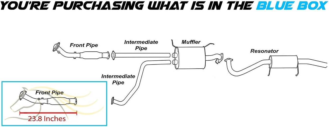 Northeastern Exhaust | Stainless Steel Driver Side Front Pipe Compatible for Infiniti QX4 2002-2003 | Nissan Pathfinder 2002-2004 3.5L | Free Gaskets Included | Automotive Replacement Part