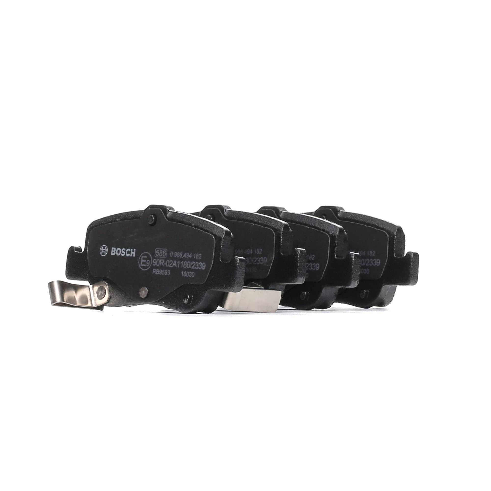 Bosch BP1133 - Plaquettes de Frein Arrière pour Voiture - Jeu de 4 | Qualité Bosch - Réduction du Bruit et de la Poussière - Certifié ECE-R90 - Sans Cuivre