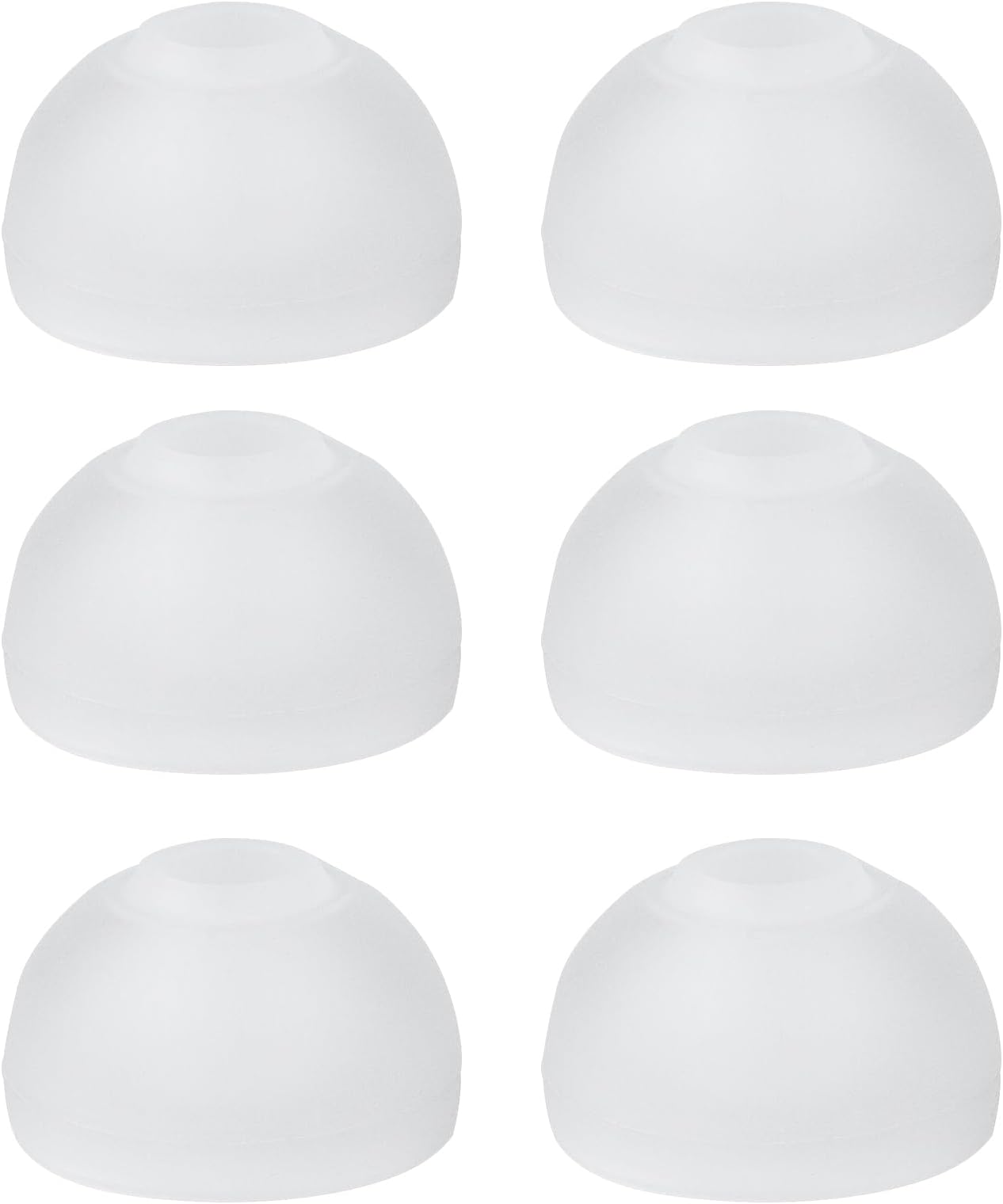 CCZ IEM Ear Tips for in Ear Monitors CCA CRA 6 PCS/3 Pairs Rubber Silicone Earbuds Eartips for kz zs10 pro, zs12 pro x, zsn pro x, Castor, edx pro, zar, zas, Tangzu Wan'er, KBEAR KS1(White, Large)