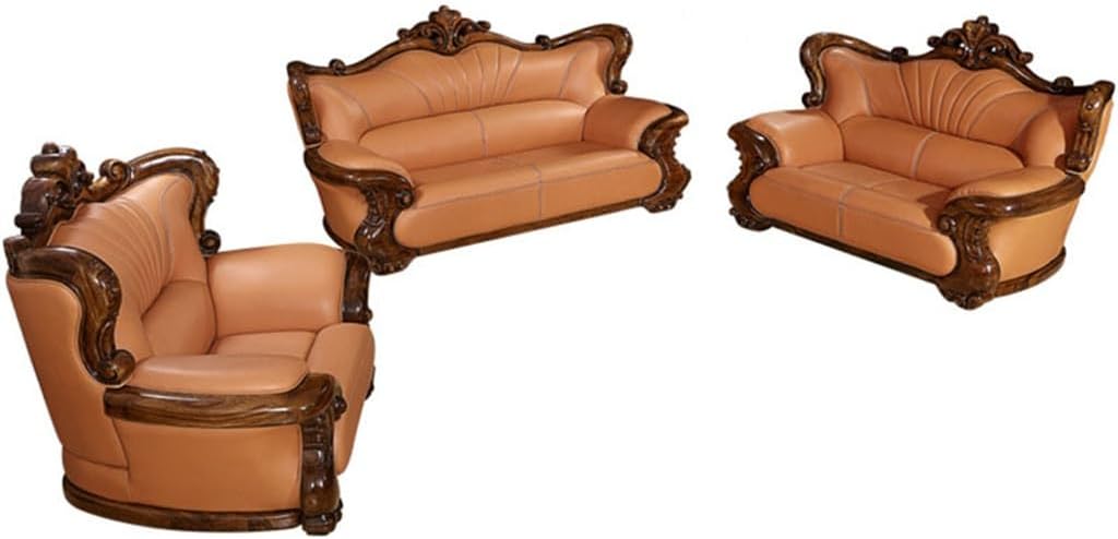 Ebony Wood Sofa Skeleton Combination Living Room European Carving Villa Furniture