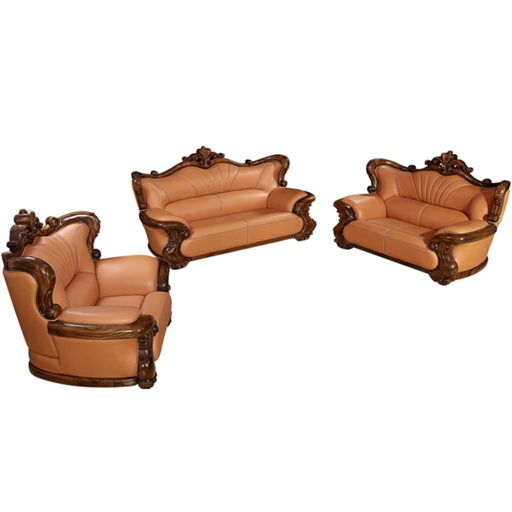 Ebony Wood Sofa Skeleton Combination Living Room European Carving Villa Furniture